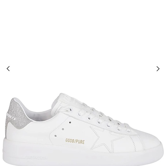 Golden Goose Pure Star Sneakers with Silver Glitter - Picture 1 of 8